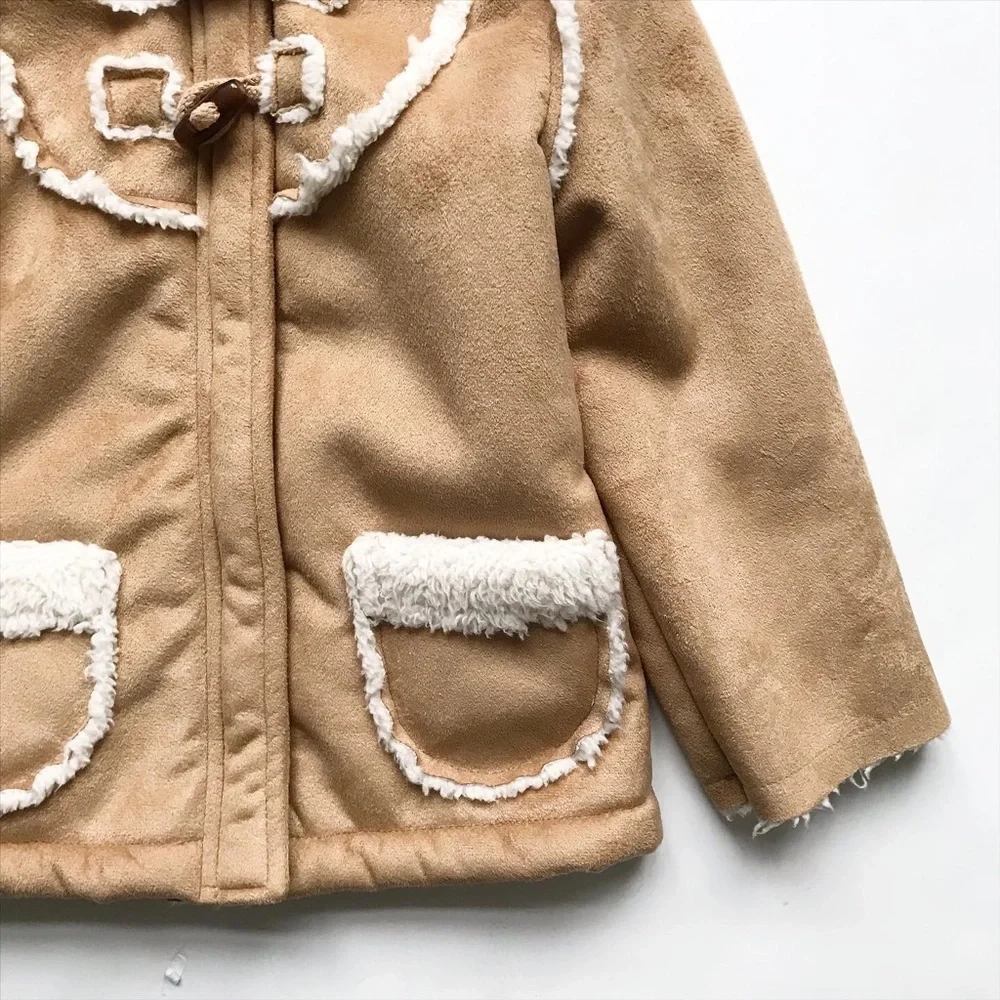 Old Navy faux Sherpa hooded jacket  EUC 3T